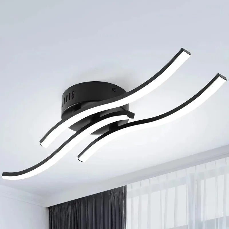 Moderne LED Kroonluchter – 3-Armig Golvend Design – 21W Chroom – Koel Wit 5500K voor Woonkamer, Eetkamer en Hal