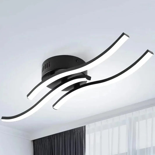 Moderne LED Kroonluchter – 3-Armig Golvend Design – 21W Chroom – Koel Wit 5500K voor Woonkamer, Eetkamer en Hal