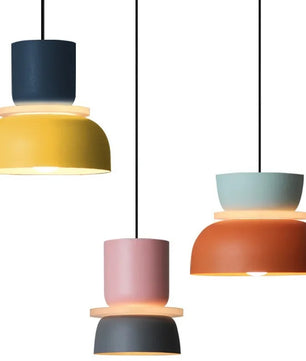 Moderne Macaron LED Hanglamp – Kleurrijke Plafondlamp voor Eetkamer, Slaapkamer & Café
