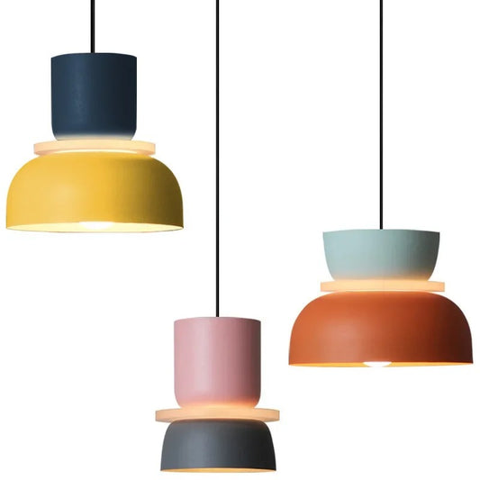 Moderne Macaron LED Hanglamp – Kleurrijke Plafondlamp voor Eetkamer, Slaapkamer & Café