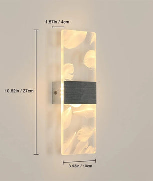 Set van 2 Moderne LED Wandlampen – 12W Rechthoekig Acryl – Warm Wit 3000K – Zilver/Zwart – Binnenverlichting voor Woonkamer, Slaapkamer en Gang