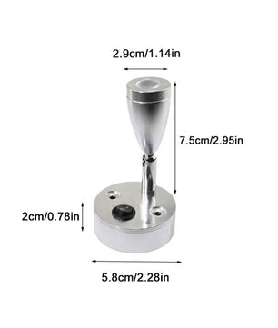 12V LED Leeslamp voor Camper, Caravan, Boot & Vrachtwagen – Aluminium Wandlamp, Warm/Koud Wit, 3W