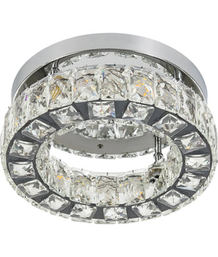 Moderne Kristallen Kroonluchter LED – Ronde Plafondlamp met Afstandsbediening – Dimbaar 3000K–6500K – Chroomkleur