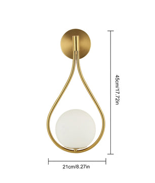 Moderne Geometrische Wandlamp – Gouden IJzeren Wandverlichting met E27 Fitting – Design Wandlamp voor Hal, Trap & Balkon