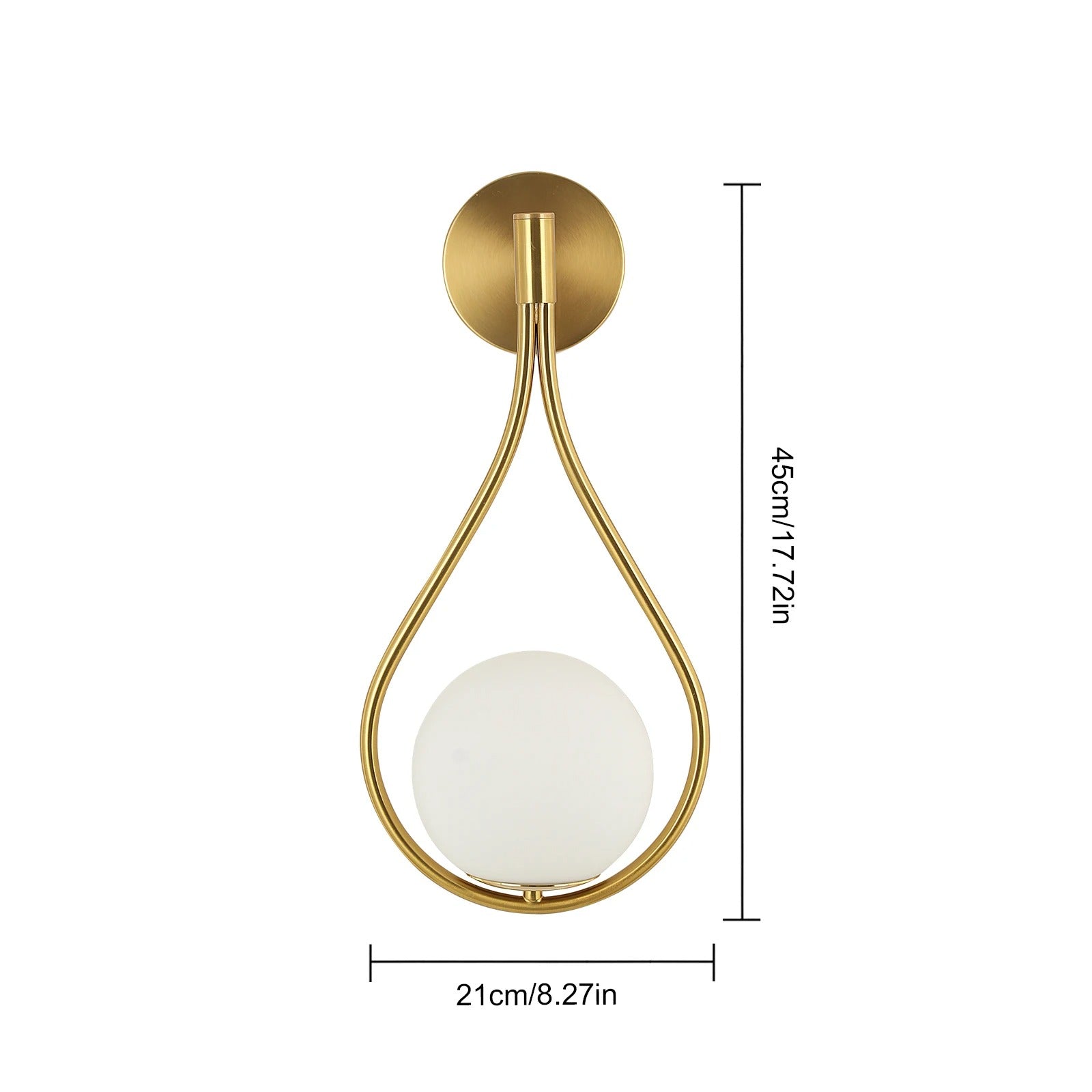 Moderne Geometrische Wandlamp – Gouden IJzeren Wandverlichting met E27 Fitting – Design Wandlamp voor Hal, Trap & Balkon