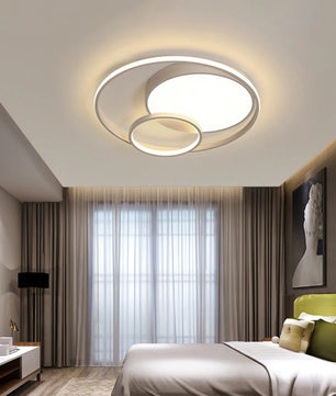 Moderne LED Plafondlamp – Ø48 cm Rond Design van Acryl en IJzer – 55W Dimbaar 3000K–6500K voor Woonkamer, Slaapkamer en Keuken