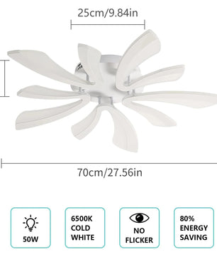 Moderne LED Plafondlamp 50W – V-Vormige 5-Kops Designlamp – Acryl – Neutraal of Koud Wit – 5625 Lumen