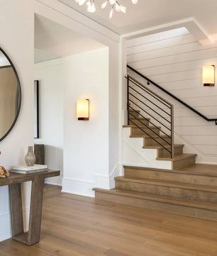 Houten Wandlamp – Moderne Vierkante Wandverlichting – G9 LED Dimbaar – Warm tot Koel Wit 3000K 4500K 6500K – Binnenlamp voor Hal en Woonkamer