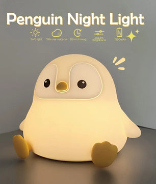 Schattig Eend of Capibara Nachtlampje – Zacht Siliconen Kinderlampje met Touchbediening en Oplaadbare Batterij