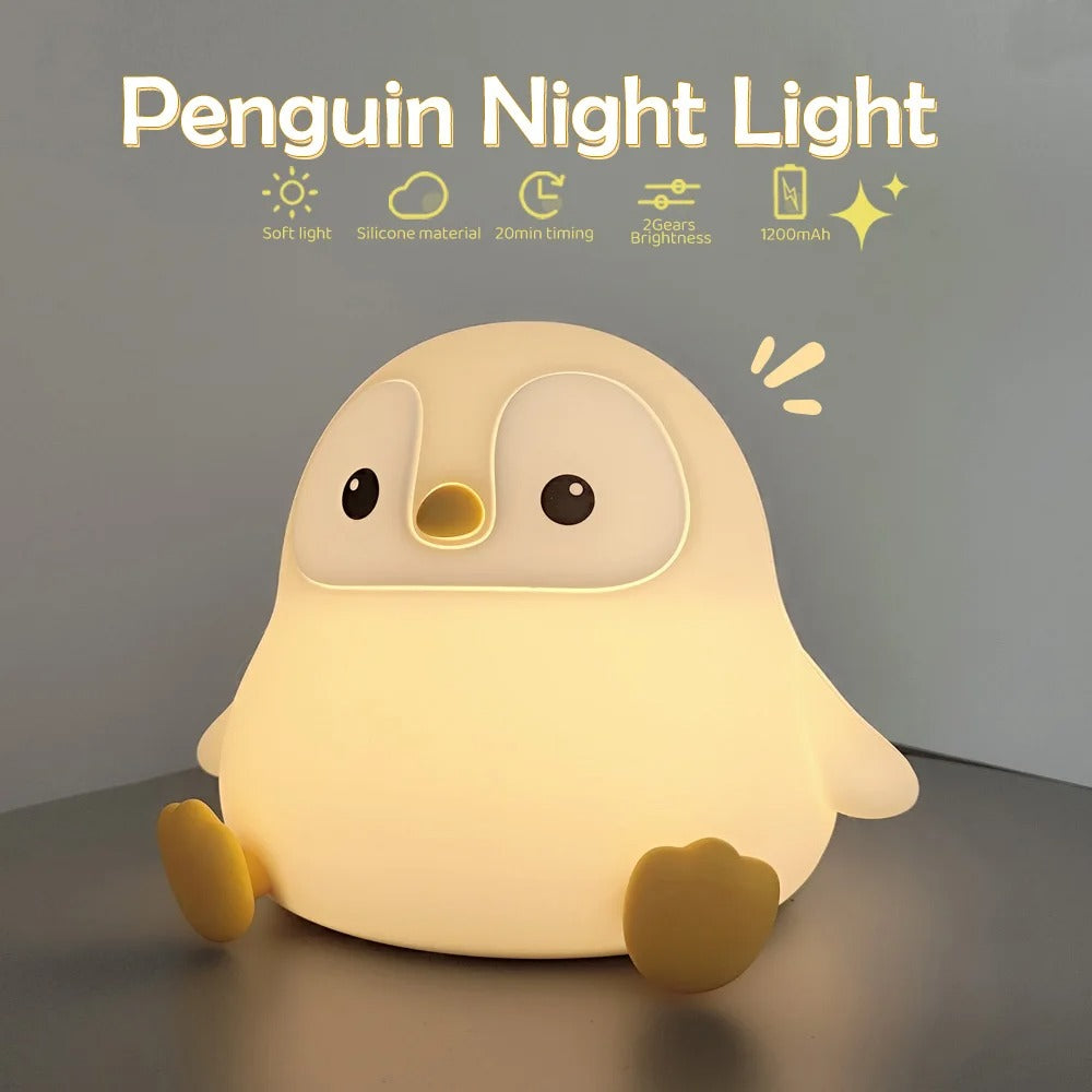 Schattig Eend of Capibara Nachtlampje – Zacht Siliconen Kinderlampje met Touchbediening en Oplaadbare Batterij