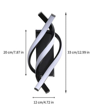 Gebogen LED Wandlamp – Spiraal Design van Aluminium & Siliconen, Modern en Sfeervol