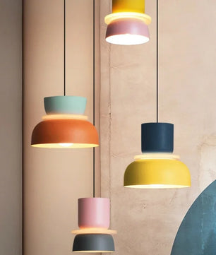 Moderne Macaron LED Hanglamp – Kleurrijke Plafondlamp voor Eetkamer, Slaapkamer & Café