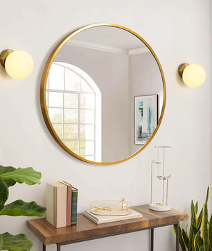 Moderne Wand- en Plafondlamp met Glazen Bol – E27 Fitting – Wit Mat Glas met Gouden Metalen Basis – Tijdloze Binnenverlichting