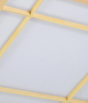 Plafondlamp met Grenenhout en PVC Kap – Vierkant Design – 16W LED Warm Wit 3500K voor Woonkamer, Slaapkamer en Eetkamer
