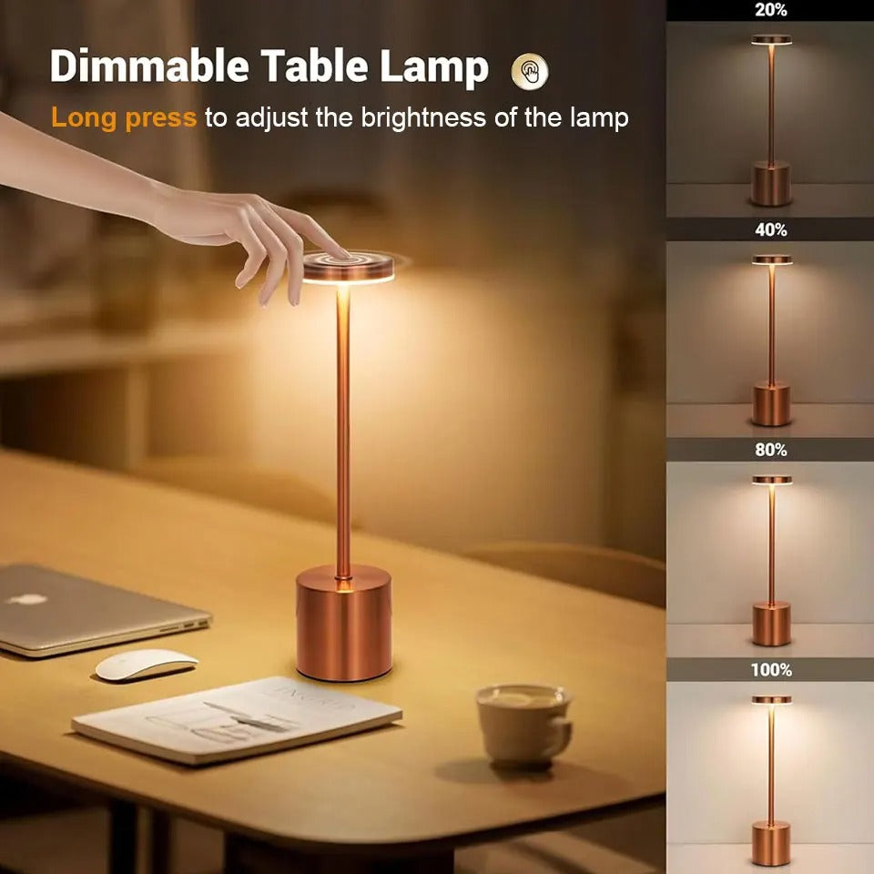 Set van 2 Draadloze LED Tafellampen – USB Oplaadbaar – Touch Dimbaar Nachtlampje met 3 Lichtkleuren