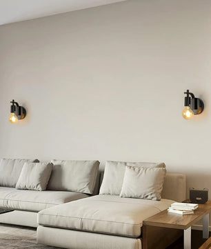 Set van 4 Zwarte Metalen Wandlampen – Industriële Wandverlichting met E27 Fitting – Duurzame Binnenlampen voor Woonkamer, Slaapkamer en Hal