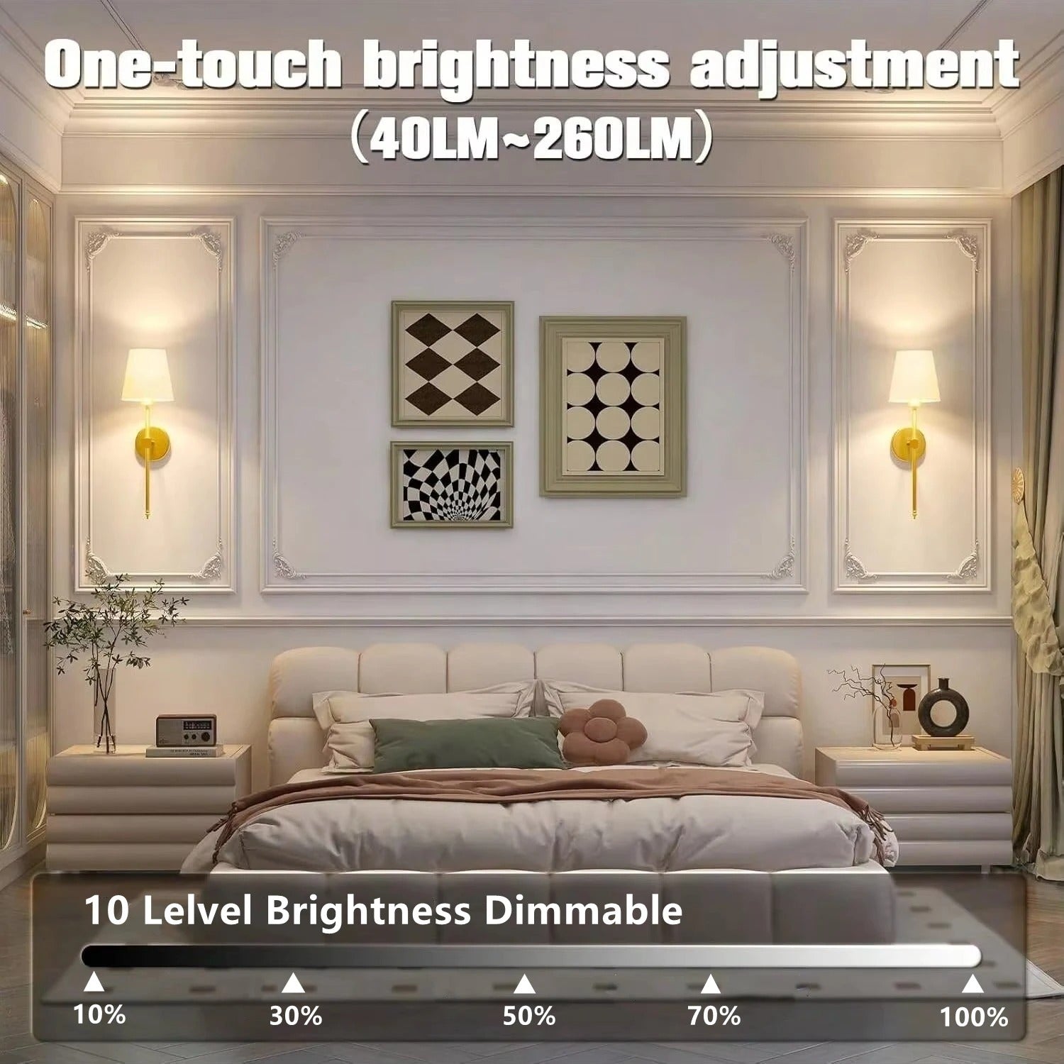 Draadloze LED Wandlamp – Oplaadbare Wandverlichting met Afstandsbediening, Dimbaar en 10 Lichtkleuren