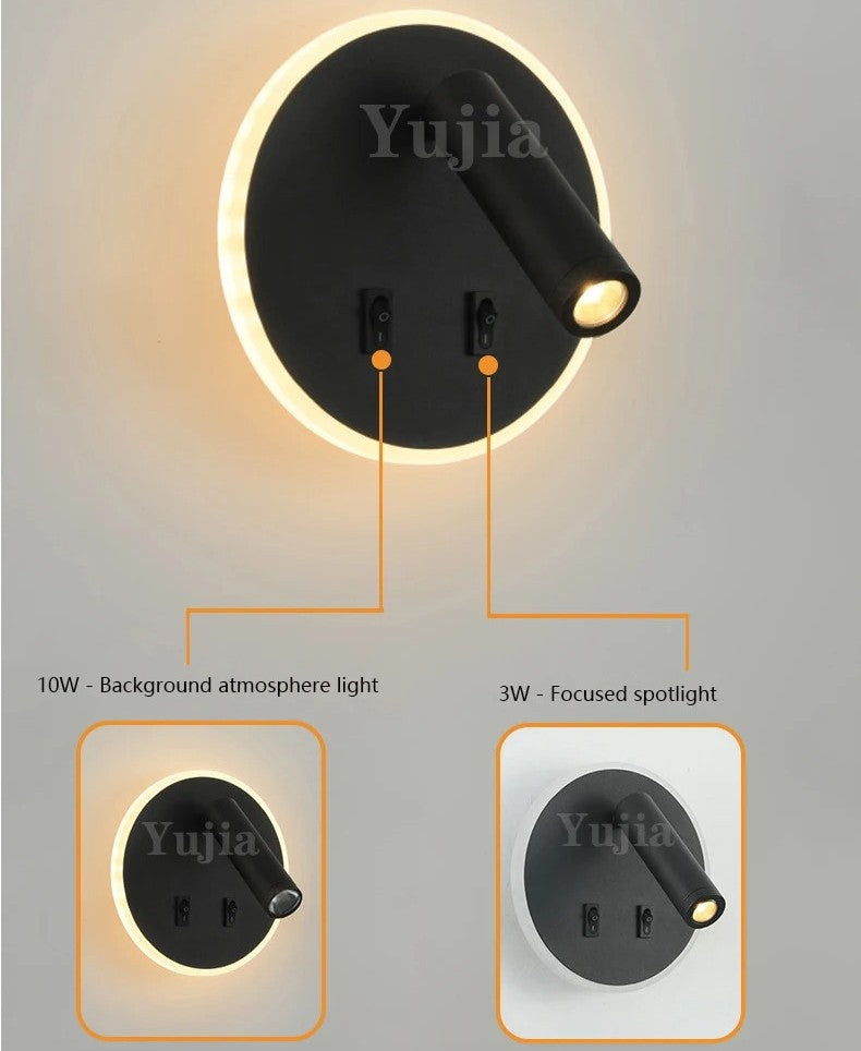 Moderne LED Wandlamp met USB Oplaadpoorten – Verstelbare Leeslamp en Sfeerverlichting voor Slaapkamer en Hotel
