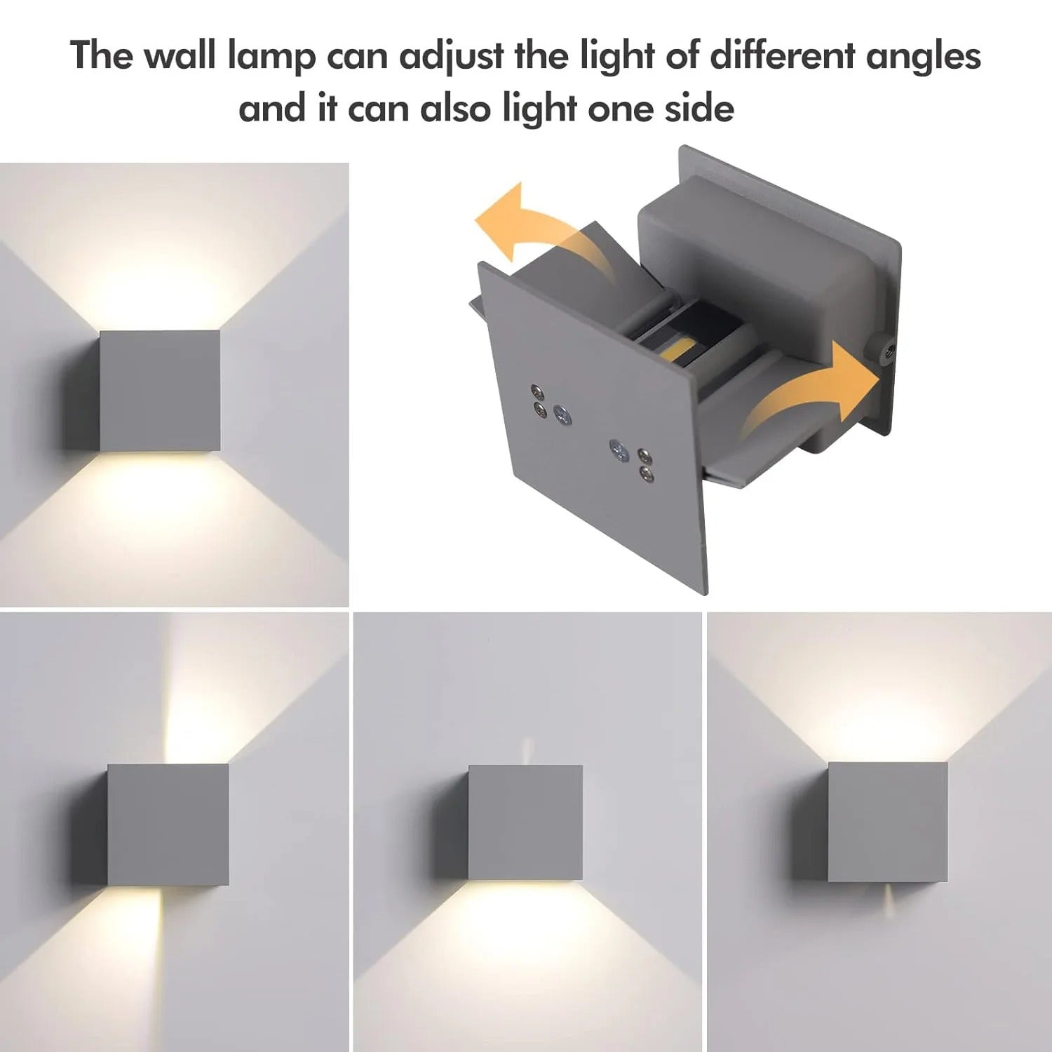 Set van 2 LED Wandlampen – Moderne Aluminium Wandverlichting Binnen en Buiten – 6W 6500K Koel Wit voor Woonkamer, Hal & Balkon