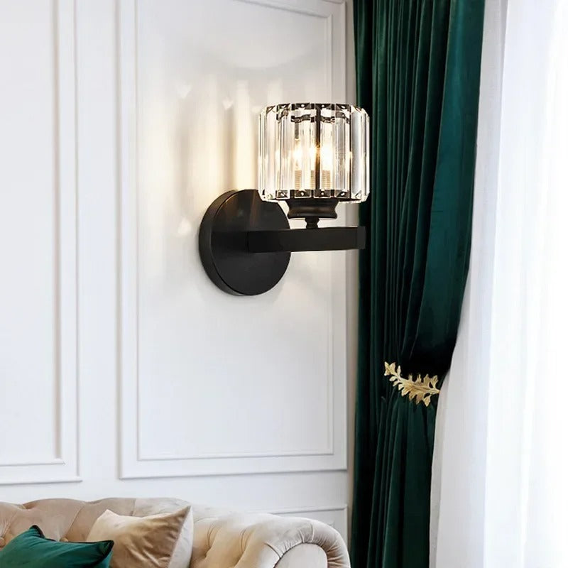 Moderne Kristallen Wandlamp – Luxe LED Wandverlichting met Minimalistisch Design voor Slaapkamer en Woonkamer