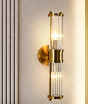 Luxe Kristallen Wandlamp – Modern Design met Gouden Afwerking – E14 Wandverlichting voor Binnen
