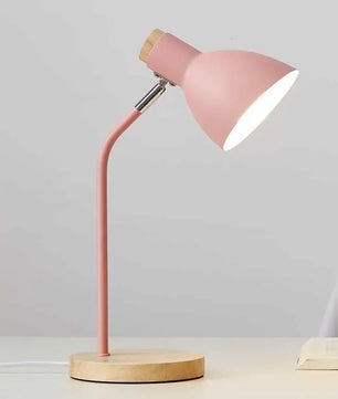 Houten Nordic Tafellamp – Scandinavische Flexibele Bureaulamp met E27 Fitting – Minimalistisch Design voor Woonkamer en Kantoor