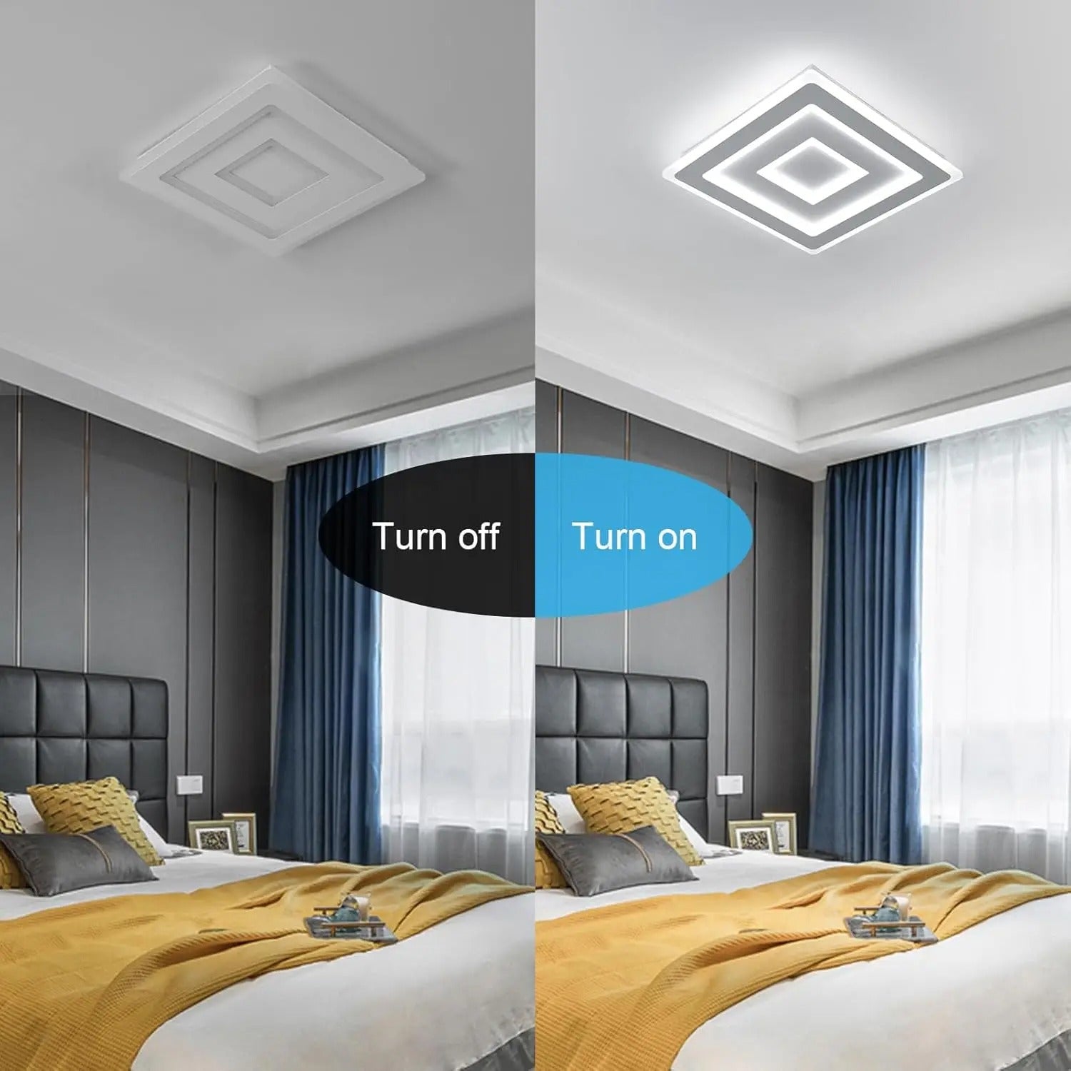 Moderne Vierkante LED Plafondlamp – 42W Acryl Wit – Heldere Basisverlichting voor Slaapkamer, Woonkamer en Keuken