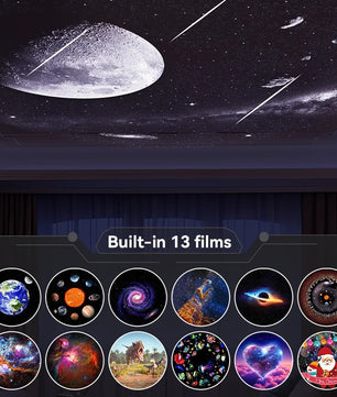 Galaxy Projector 13-in-1 – HD Sterrenhemel Nachtlamp & Planetarium Projector met Verwisselbare Dia’s, Rotatie & Timer