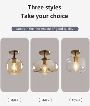 Moderne Glazen Plafondlamp – Minimalistische LED Plafondverlichting met E27 Fitting voor Woonkamer en Hal