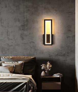 Moderne LED Wandlamp – 16W Acryl Wandverlichting – Zwart – Warm Wit 3000K – Voor Gang, Trap en Woonruimte