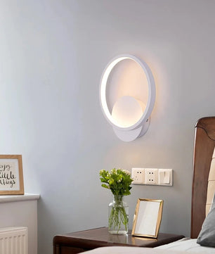 Moderne Ronde LED Wandlamp – 12W Warm Wit 3000K – Acryl en Aluminium Design voor Woonkamer en Slaapkamer