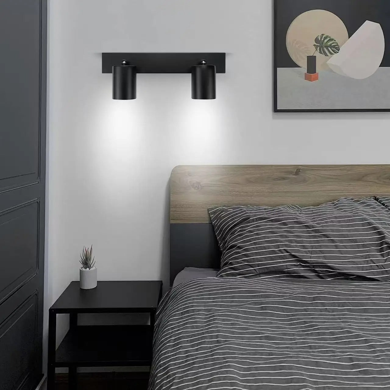 2-Lichts GU10 Plafondspot – Moderne Metalen Opbouwlamp met Verstelbare Spots – Gerichte Verlichting voor Woonkamer, Slaapkamer en Keuken