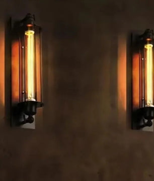 Retro Wandlamp van Smeedijzer – Industriële Amerikaanse Stijl LED Wandkandelaar voor Restaurant, Gang, Woonkamer en Slaapkamer