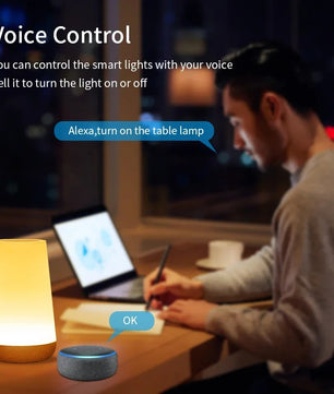 Slim WiFi Nachtlampje – RGB LED met Dimbaar Warm en Koud Wit – Werkt met Alexa, Google Home en Tuya App