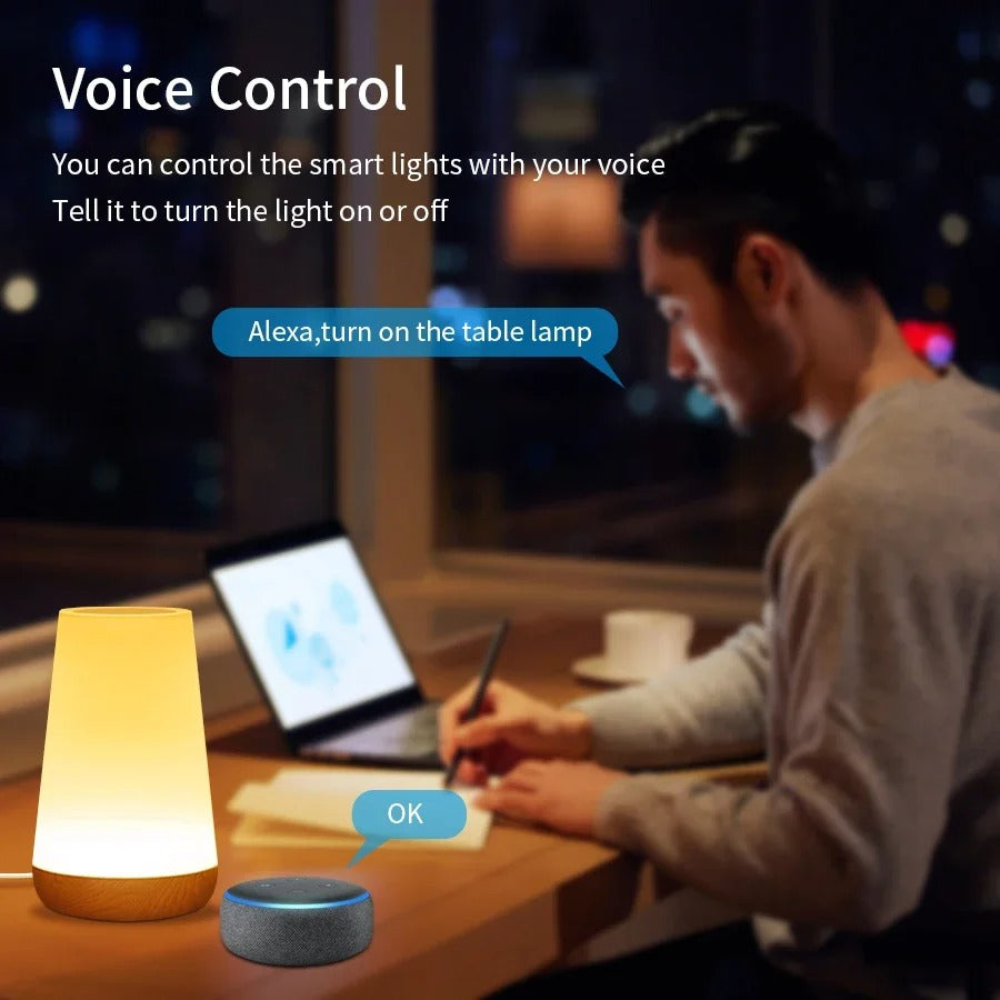 Slim WiFi Nachtlampje – RGB LED met Dimbaar Warm en Koud Wit – Werkt met Alexa, Google Home en Tuya App