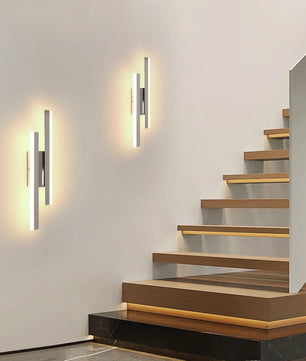 Moderne LED Wandlamp – 16W Parallel Design – Warm Wit 3000K – Wit Metaal – Voor Gang, Hal en Slaapkamer