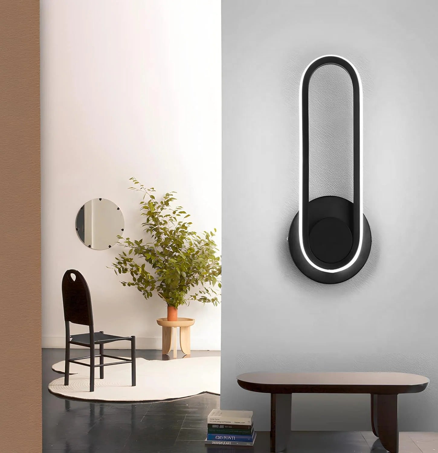 Moderne LED Wandlamp – 330° Draaibaar en Verstelbaar – Zwarte Metalen Wandverlichting 8W 6500K voor Slaapkamer, Woonkamer & Hal