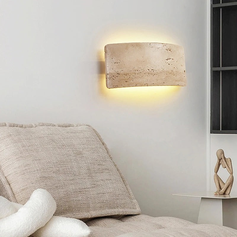 Natuursteen LED Wandlamp – Minimalistische Sfeerverlichting voor Slaapkamer, Keuken en Gang