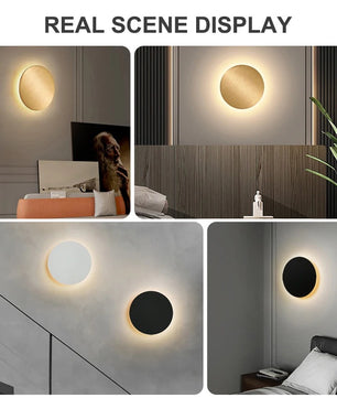 Moderne Ronde LED Wandlamp – Minimalistische Wandverlichting van Aluminium en Acryl – Ø15 of Ø20 cm voor Woonkamer en Slaapkamer