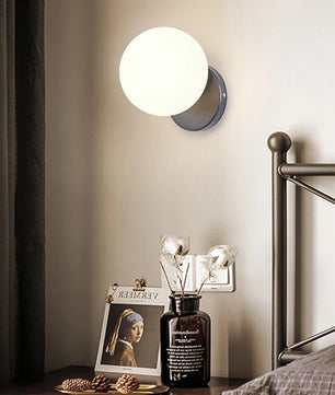 LED Glazen Bol Wandlamp – Metalen Design Wandverlichting in Goud of Zwart – Moderne Sfeerlamp voor Woonkamer en Slaapkamer