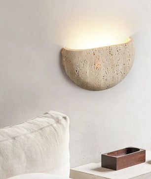 Wabi-Sabi Steen Wandlamp – Retro & Sfeervolle Muurverlichting, Minimalistisch Design
