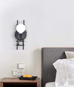 Zwarte Wandlamp – Moderne Vintage Metalen Wandkandelaar – E27 Fitting – Voor Woonkamer, Slaapkamer en Hal