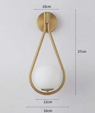 Moderne LED Wandlamp – Metalen Design met Glazen Accent – Nordic Wandverlichting voor Woonkamer, Slaapkamer & Bedside