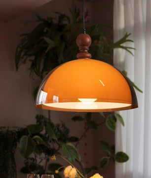 Bauhaus Scandinavische Hanglamp – Acryl & Hout Plafondlamp voor Eetkamer, Woonkamer & Keuken