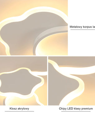 Stervormige LED Plafondlamp – 31W Dimbaar 3000–6500K met Afstandsbediening – Moderne Witte Design Plafondverlichting voor Woonkamer en Slaapkamer