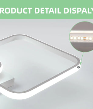 Moderne Vierkante LED Plafondlamp – 50W Dimbaar met Afstandsbediening – Instelbaar 3000K–6500K voor Woonkamer en Slaapkamer