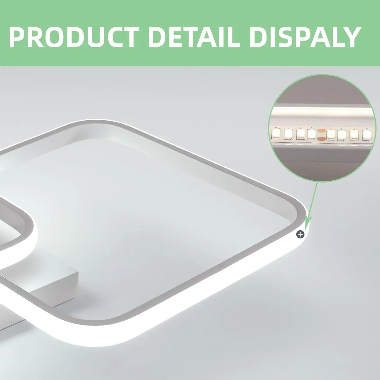 Moderne Vierkante LED Plafondlamp – 50W Dimbaar met Afstandsbediening – Instelbaar 3000K–6500K voor Woonkamer en Slaapkamer