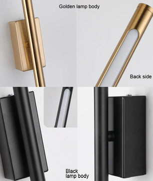Moderne Lineaire LED Wandlamp – Minimalistische Up en Down Wandverlichting in Zwart of Goud voor Slaapkamer en Woonkamer