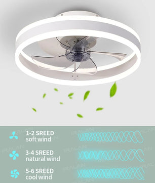Moderne LED Plafondventilator – Stille Ventilatorlamp met Dimbare Verlichting, Omkeerbare Motor en Afstandsbediening voor Slaapkamer en Woonkamer