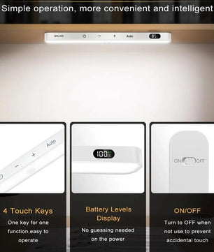 Bewegingssensor LED Kastlamp met Batterijdisplay – 60 LEDs, Dimbaar & Oplaadbaar via USB-C – Draadloze Lichtbalk voor Kast, Keuken & Nachtverlichting